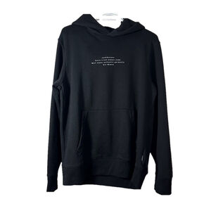 Jack & Jones JJEVAN Spellout Hoodie Black 43 Inch Chest